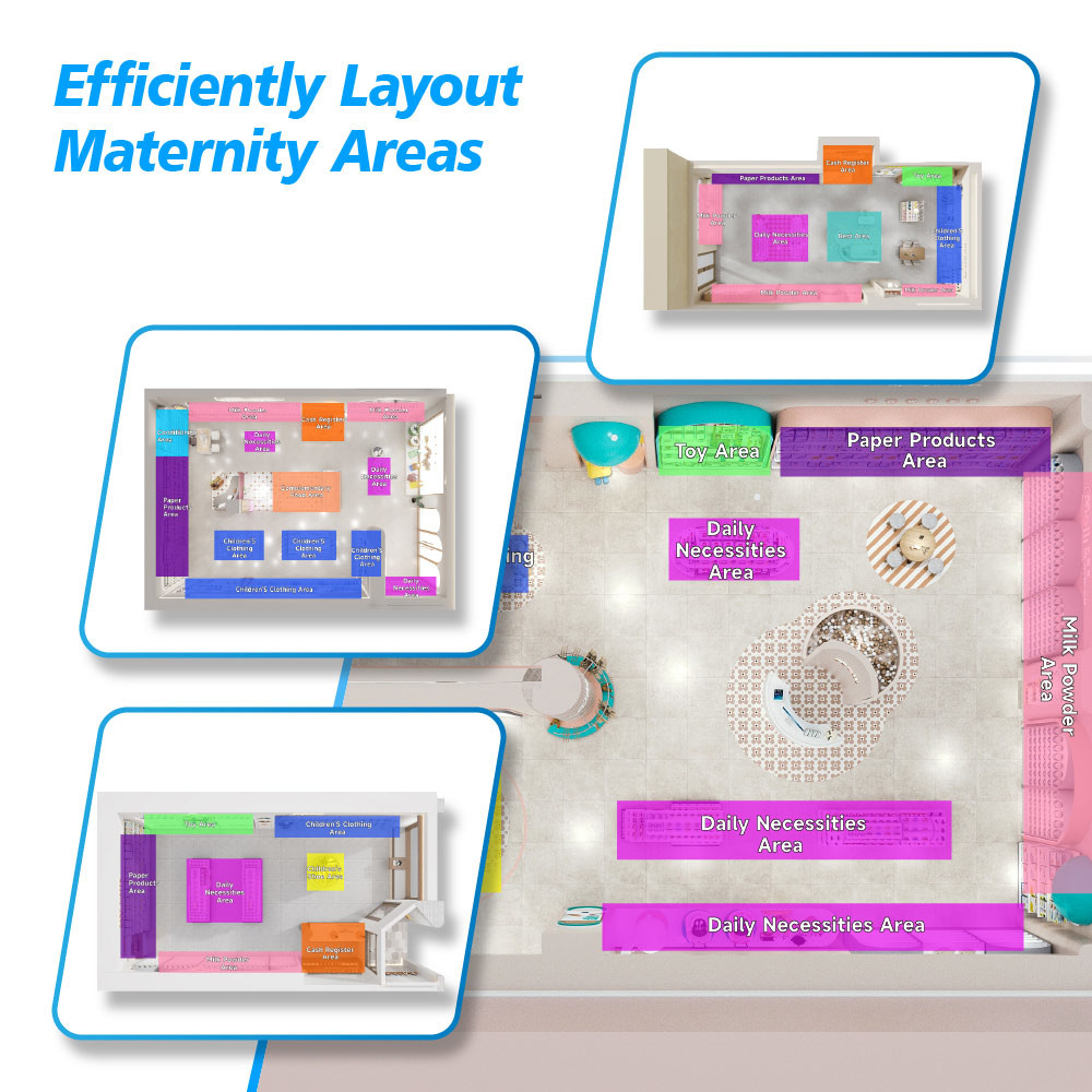 07-HXNYS Maternity & Baby Store Zoning With Korean Cream Style
