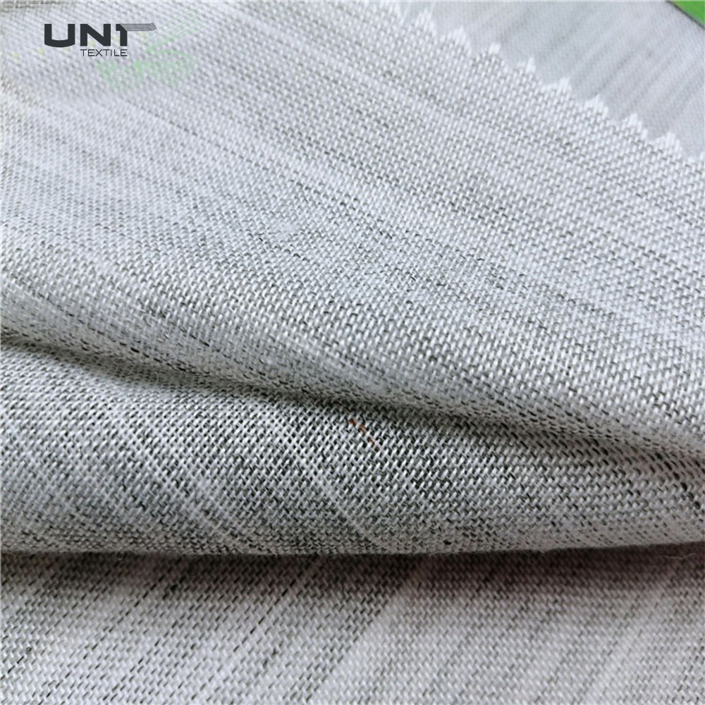 Soft Washable Polyester Woven Long Hair Interlining Canvas Fabric For Suit