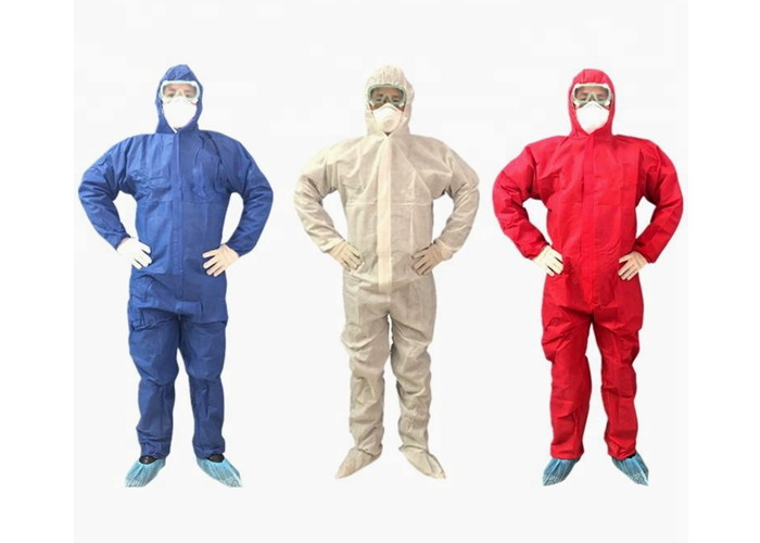 50GSM Microporous Disposable Coveralls For Asbestos Removal PPE Equipment