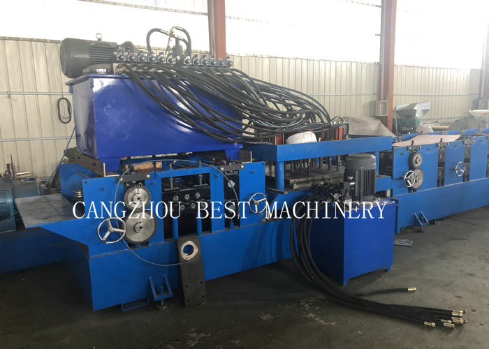 5mm U Post Channel Guardrail Forming Machine Hydraulic Cutting Gear Box Drive