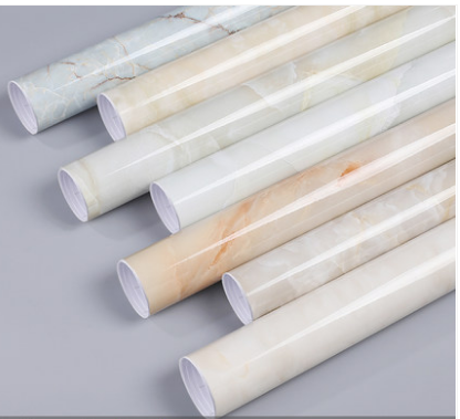 XuanMei Decorative Marble Contact Paper PVC Adhesive Film Thickness 0.2MM-0.3MM for Furniture Transformation