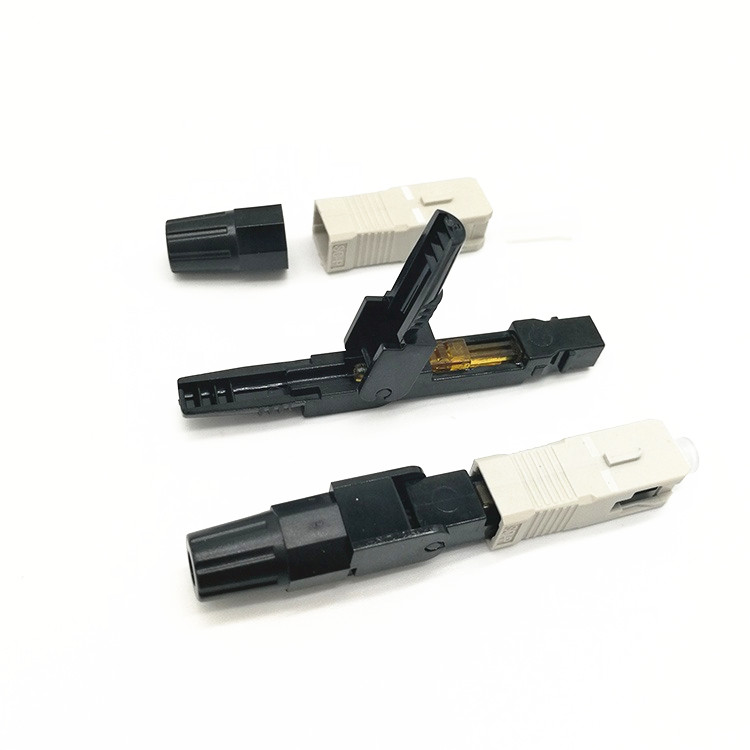 Customized Plastic SC Fast Connector For Fiber Optic Drop Cable