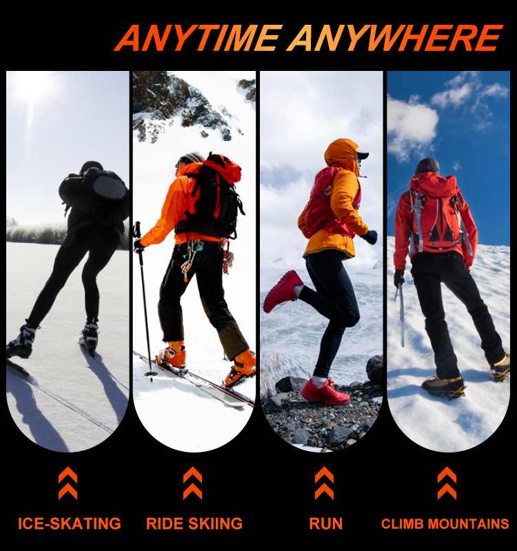 Winter Warming Skiing Rechargeable Heated Gloves Mittens Black Adult Waterproof Anti Slip