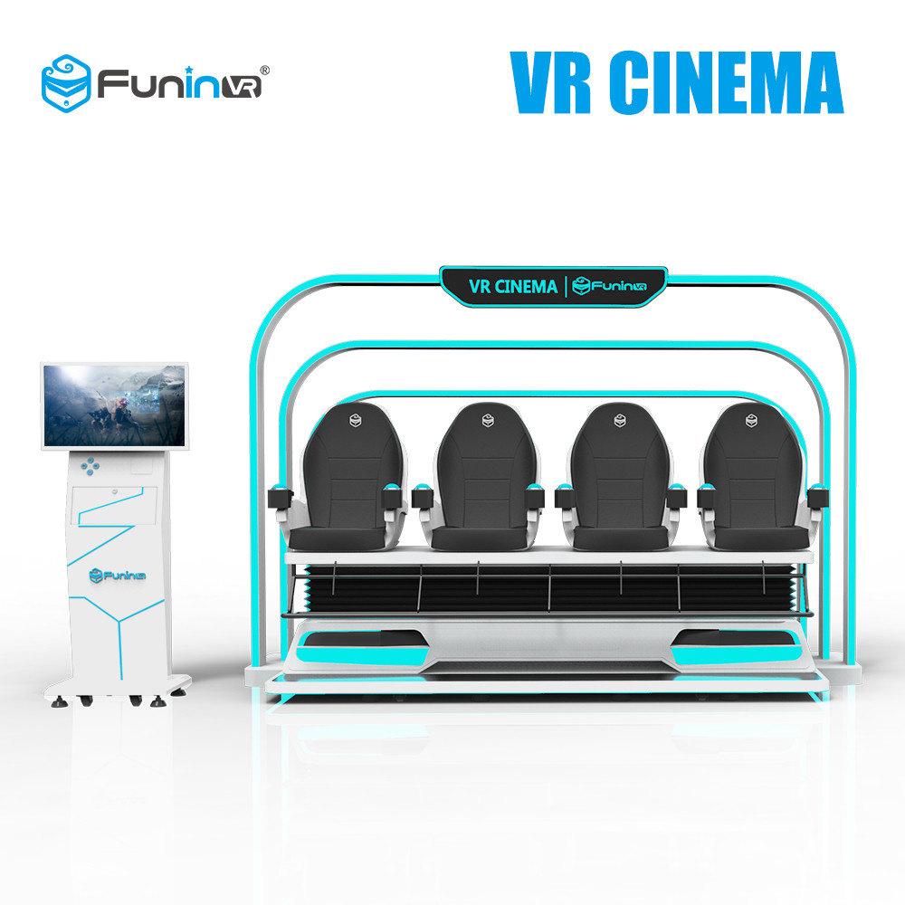 3KW 4 Players 9D Virtual Reality Simulator With Electric Motion System For Teenagers