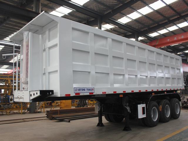 Container Twist Locks Flatbed Semi Trailer with 160mm Cross Beam and 12R22.5 Tires