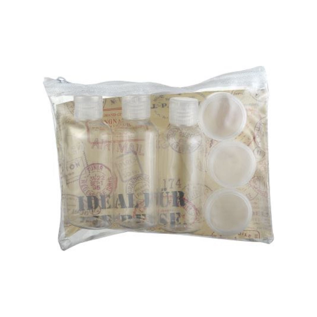 PP Plastic Material Airplane Size Empty Bottles and Jars for Personal Care Travel Kit