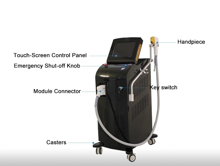 Ice Speed L 3 Wavelength Oem Commercial 808 Diode Laser Hair Removal Machine