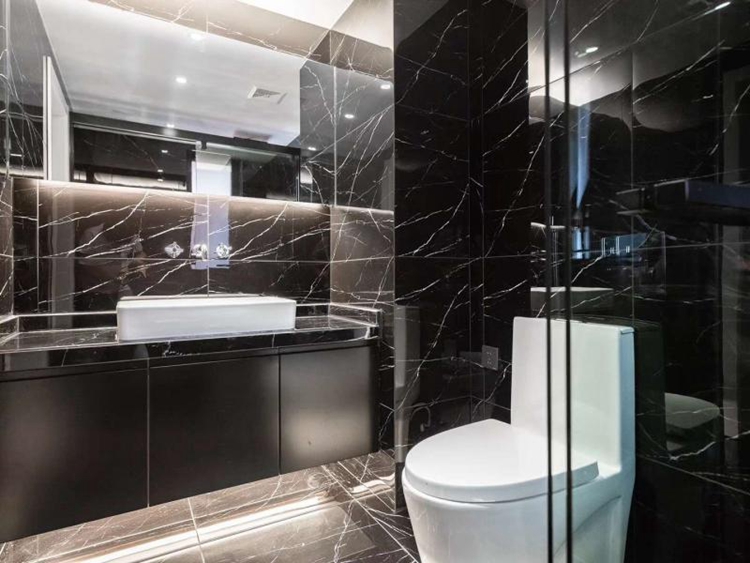 600x600 Porcelain Glazed Floor Wall Tiles in Black with White Veins Stone Imitation Texture