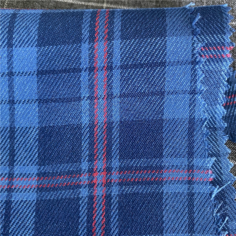 Polyester Fiber Woven Yarn Dyed Checks Fabric For Dresses Suits Pants Jackets