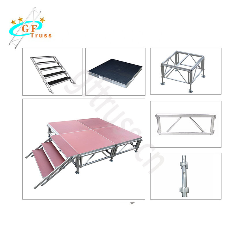 Lighting Truss Portable Stage Platform Ground Supports And The Main Used Roof System
