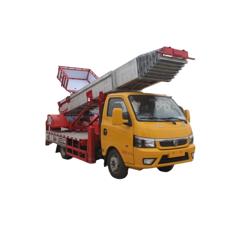 Aerial Platform Truck With 55m Arm Holding 3 Men