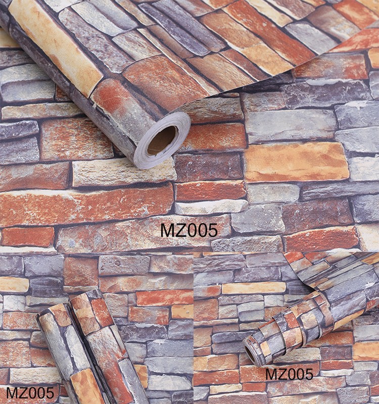 Anti Static 3D Stone Wallpaper OEM ODM 3D Brick Stone Wall Sticker