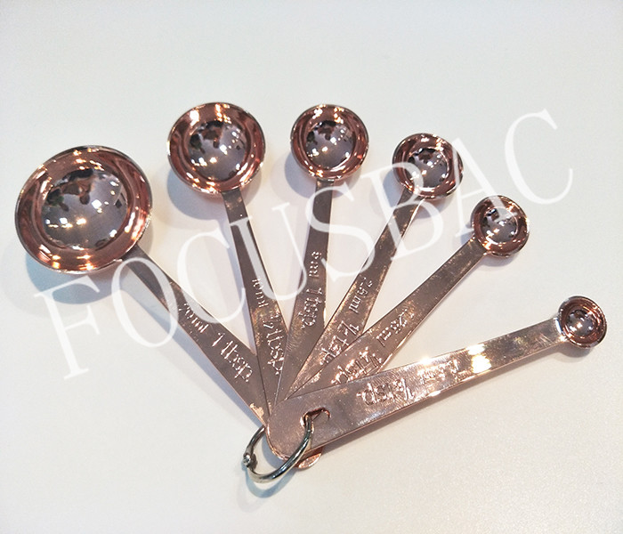 Hot sale Copper Stainless Steel Measuring Cups and Spoons Set wholesale