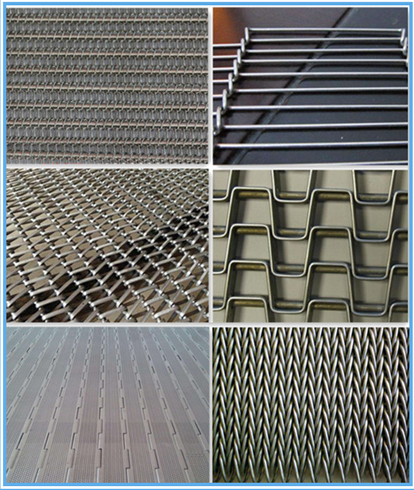 Flexible Screw Steel Wire Conveyor Belt , Heat Resistant Chain Link Conveyor Belt