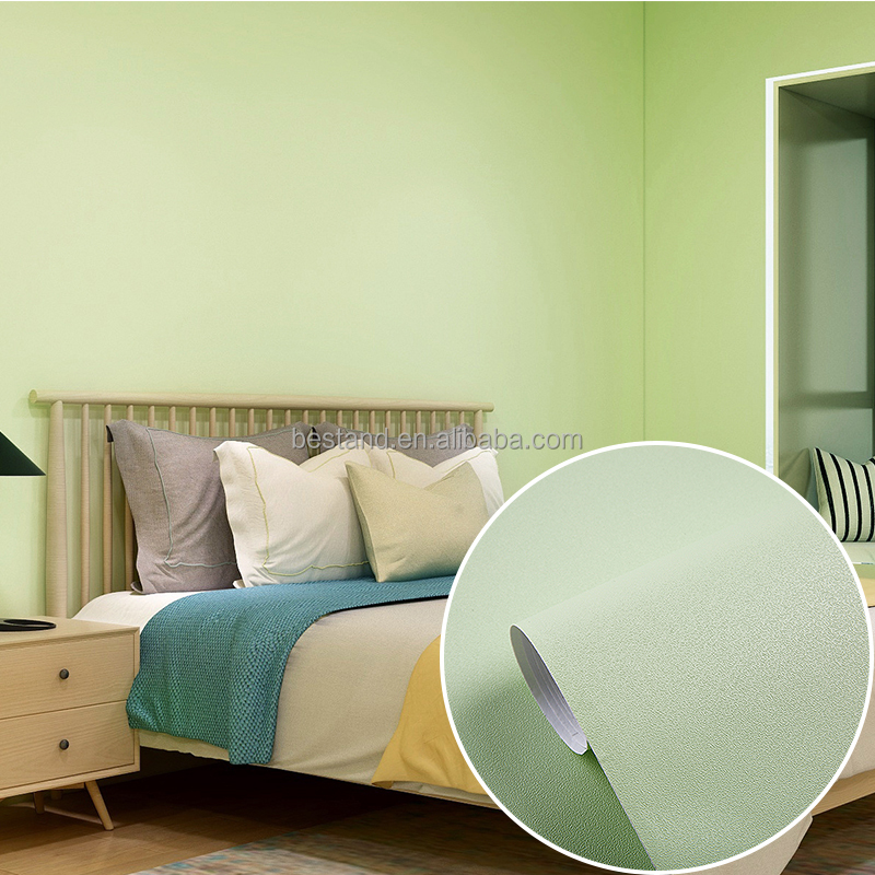 60cm 120cm Width Plain Grey Wallpaper Solid Color Vinyl Peel And Stick Wallpaper