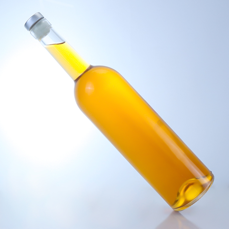 Customized Logo Sealing Type Cork Glass Bottle for Whisky Vodka Tequila Gin Rum Made