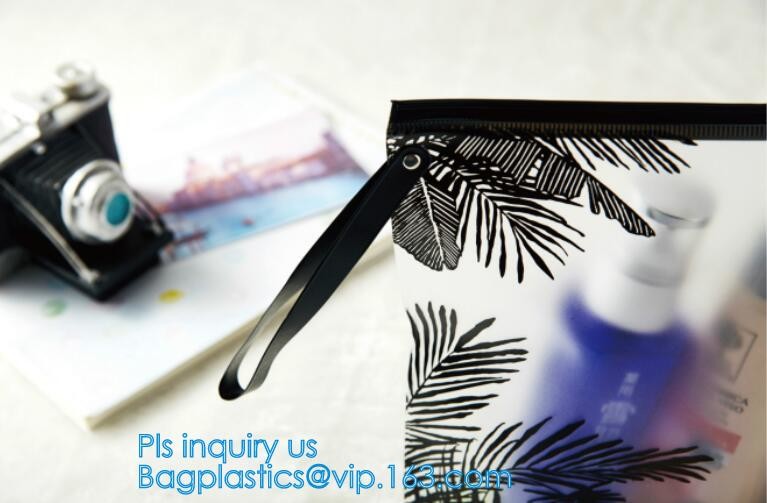 Zip lockkk bag with handle & slider, reclosable pvc clear plastic slider Zip lockkk bag, Reusable slider white small nylon cle