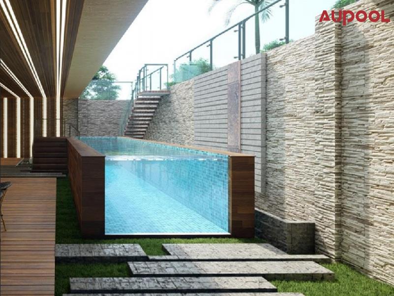 Easy to Install Prefab Swimming Pool 30 Years Non-Yellowing Luxury Flat Pack Backyard