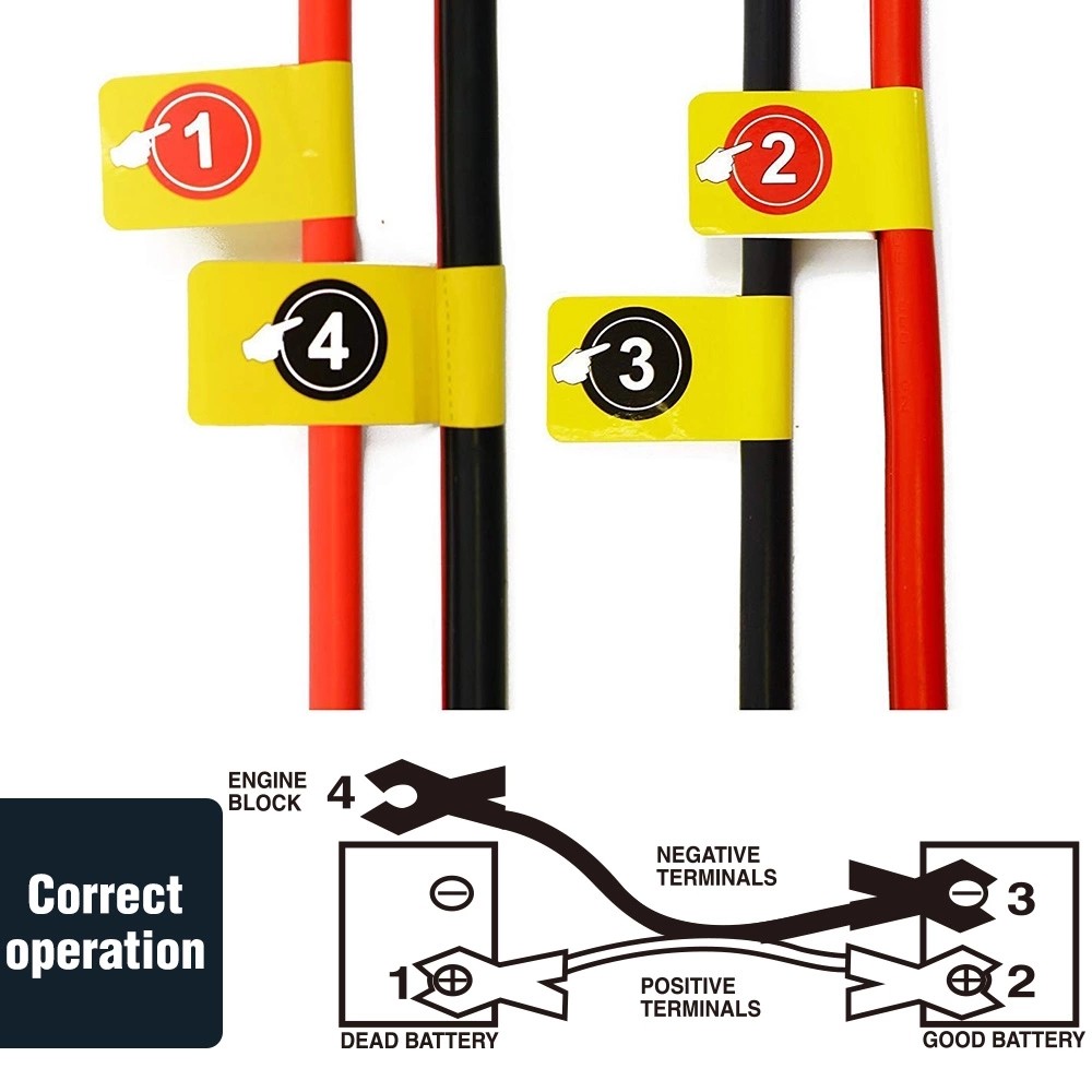 200a 500a Connecting Booster Cables 1000 Amp Jumper Cables