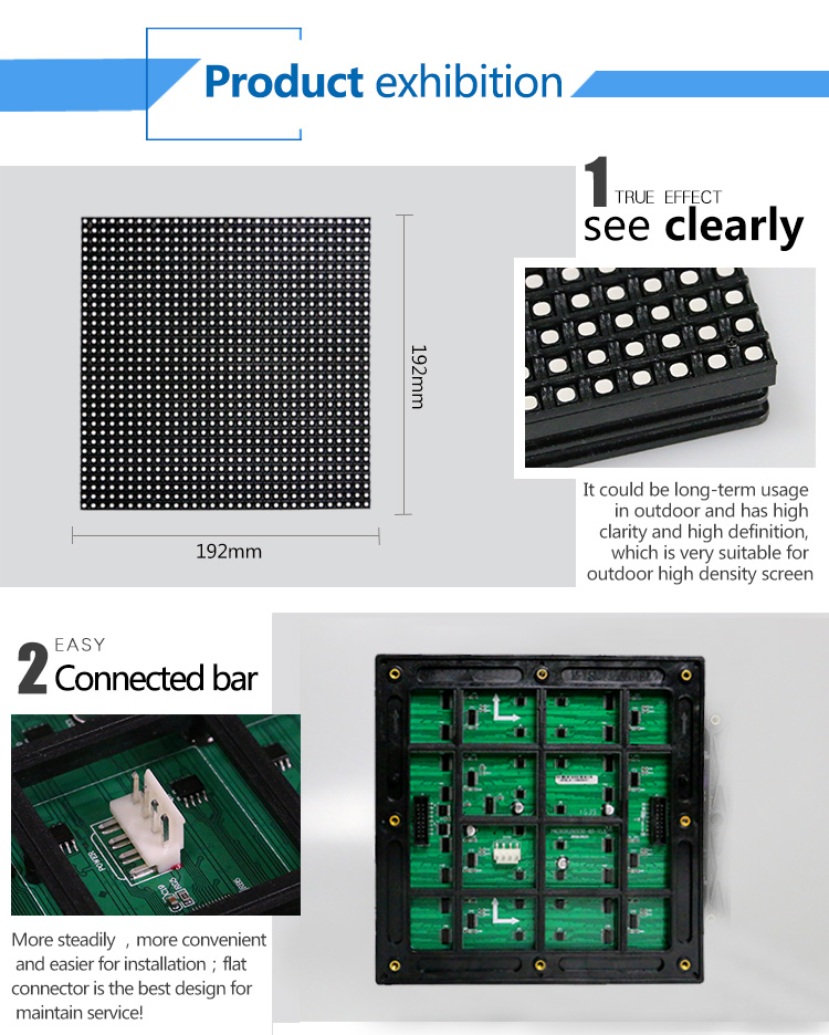 SMD3535 Outdoor Advertising LED Display Screen , P6 Full Color LED Display Board