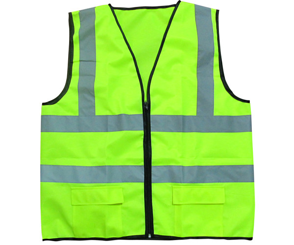 Green Hi Vis Safety Vest 110g 80g Safety Vests With Pockets