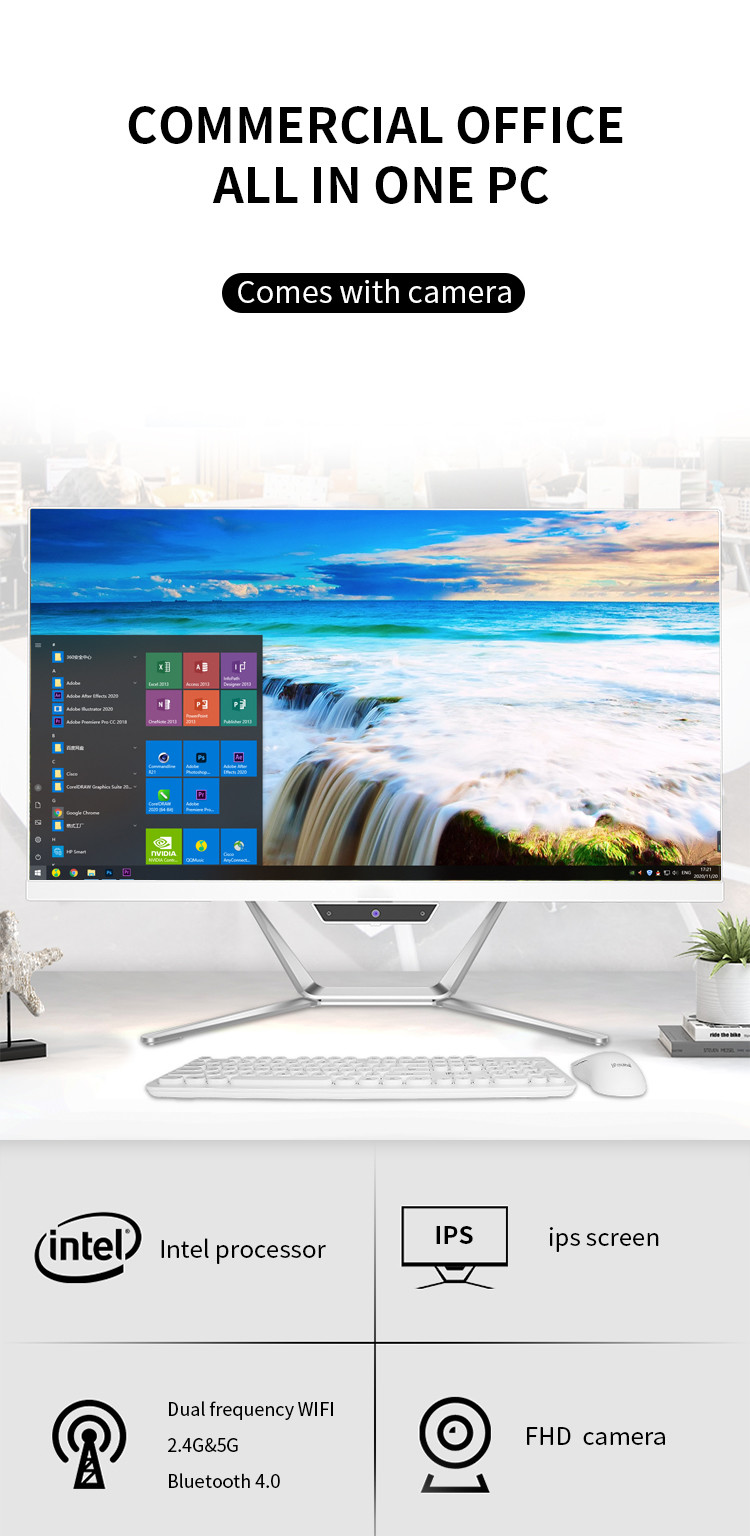 SDD 480GB CPU I7 3520 23.8 Inch All In One PC Can Add Touch Screen
