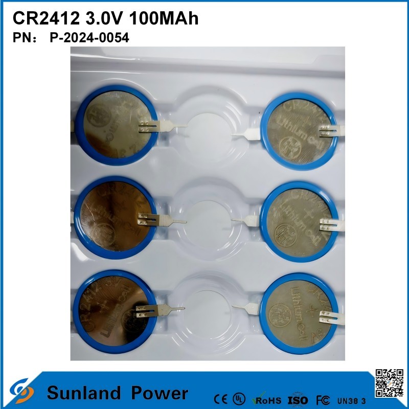 CR2412 3.0V 100MAH Li-MnO2 Battery Long Strong Life
