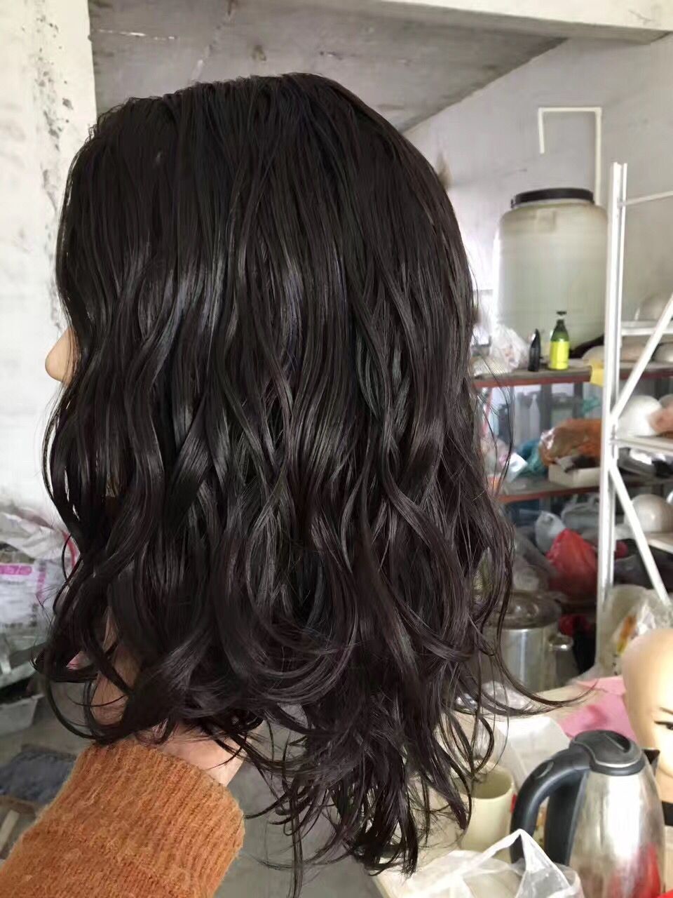 16 Inches Small Layer Gradient Color Body Wave Jewish Wigs Brazilian Virgin Hair