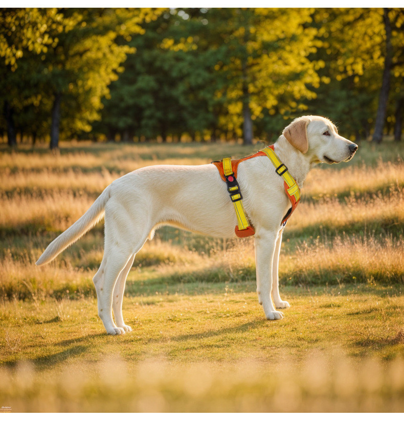 Adjustable Dog Leash Walking Dog Pet Vest Chest Strap Reflective Dog Harness And Leash Set