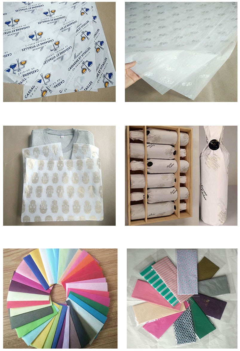 Recycled 17g 50*75cm Patterned Tissue Paper Wrapping Clothes Wine