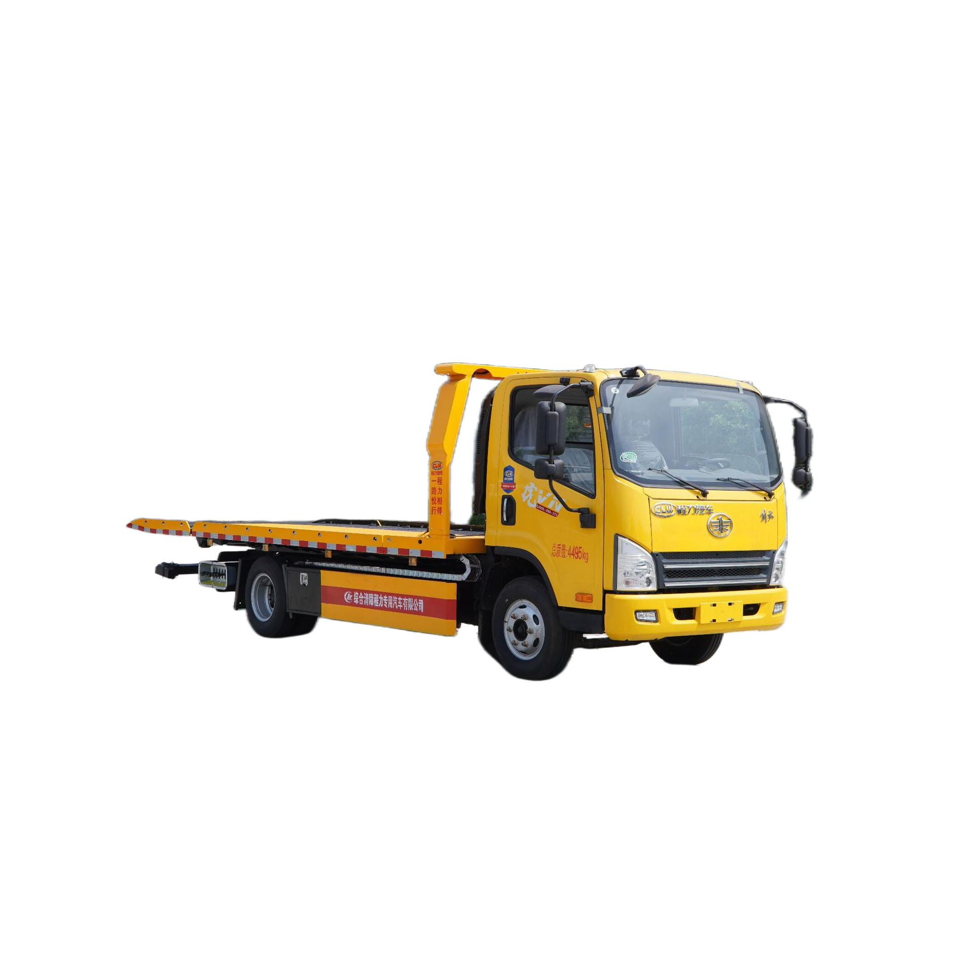 5 Tons Winch Tow Truck FOTON Aumark 4*2 cheap Flatbed Towing Truck For Sale