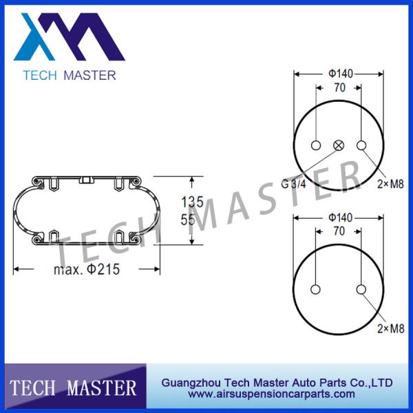 Car part air spring single convoluted industrial for goodyear truck air bellows