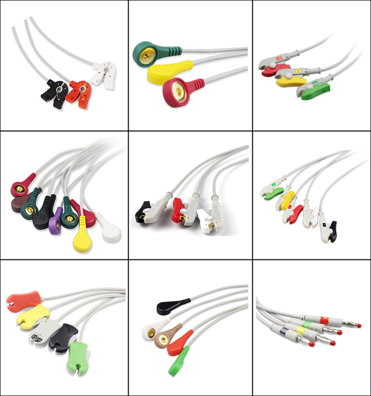 Fukuda OEM Ekg Ecg Cable Denshi FX-2111 FX-3010 FX-4010 FCP-2155 10 Lead Ecg Cable