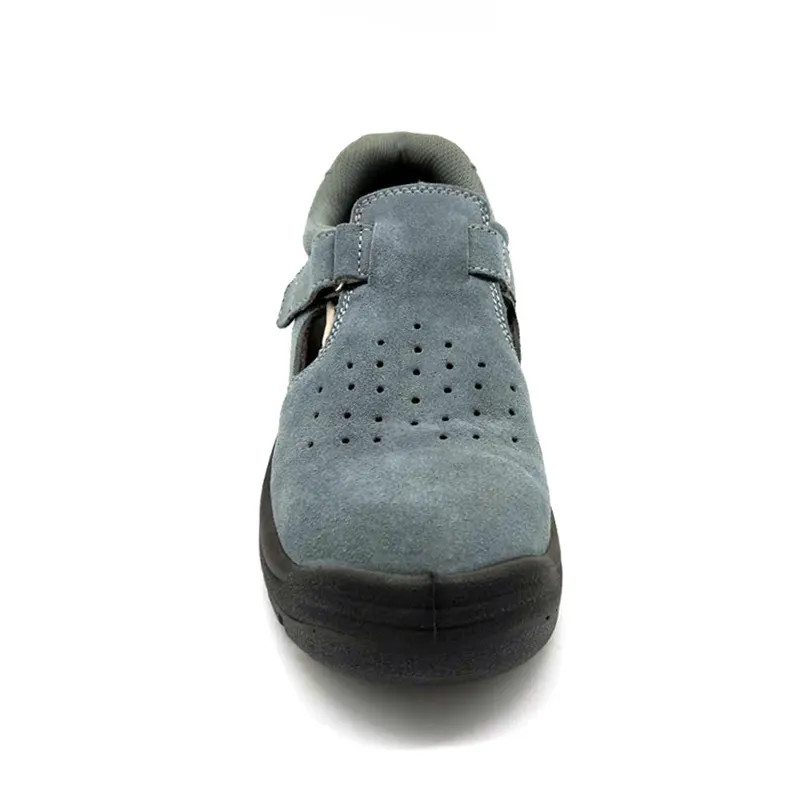 Suede Leather Mens Construction Safety Shoes With Steel Toe And Steel Plate