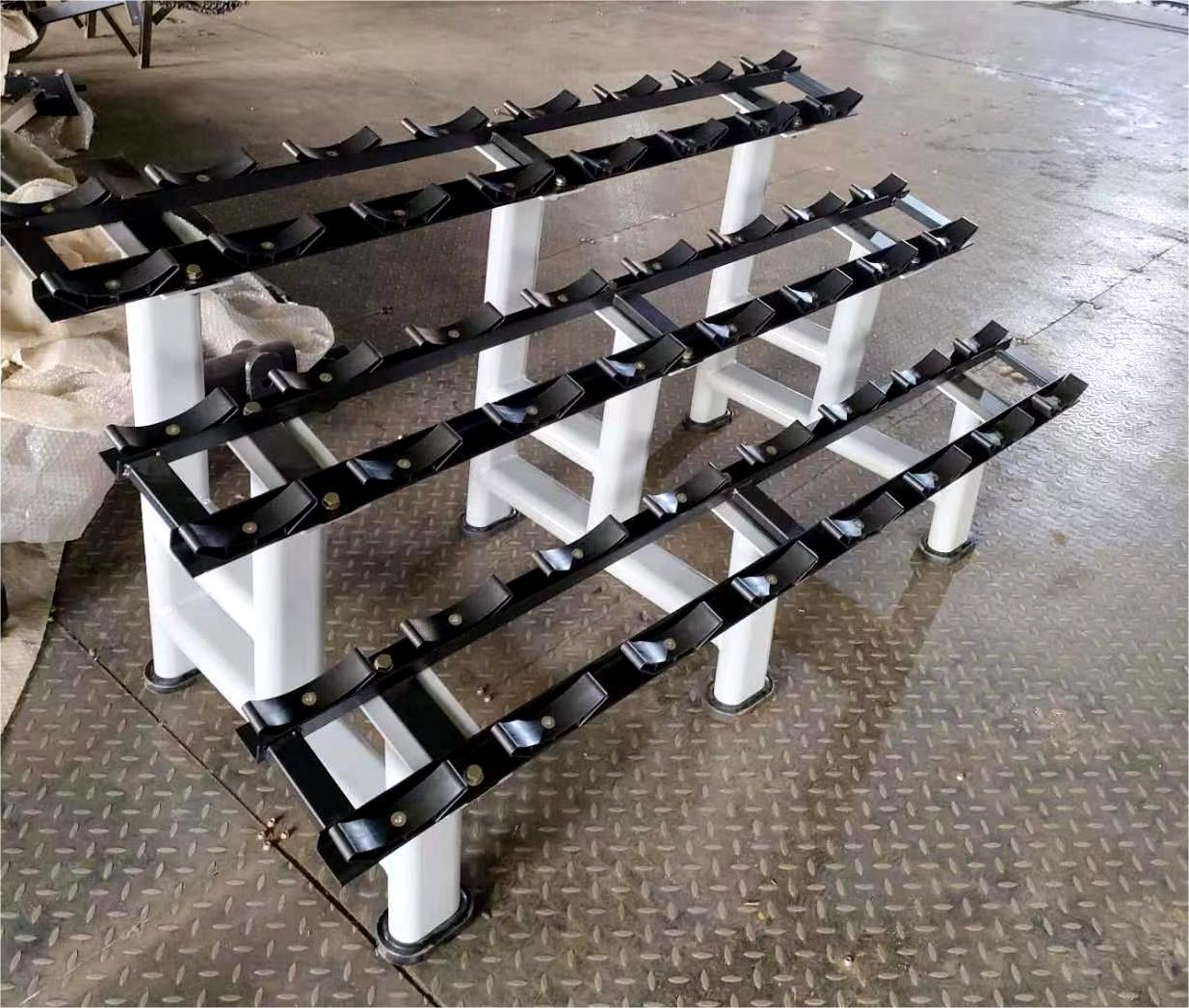 Commercial Gym Body Building Steel 3 Tier Commercial Dumbbell Rack for Gym Use