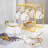 Buy cheap Porcelain Tea Set For Ramadan Gift Sustainable Tea Cup Teapot Saucers And Plates from wholesalers