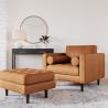 Buy cheap Modern Velvet Arm Leather Chaise Lounge Chair With Ottoman Stool from wholesalers