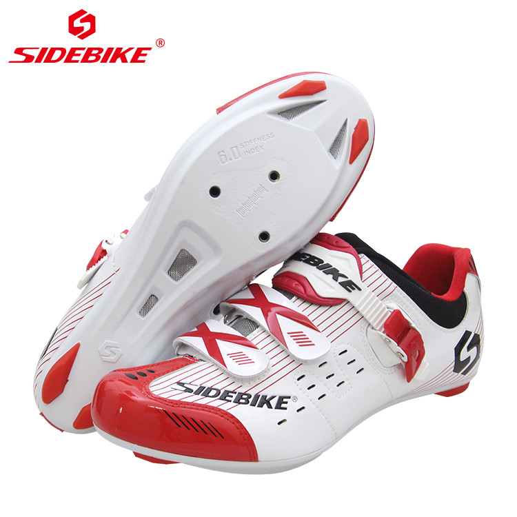 Magic Velcro Strap Road Cycling Shoes / Nylon Durability Bike Bicycle Riding Shoes