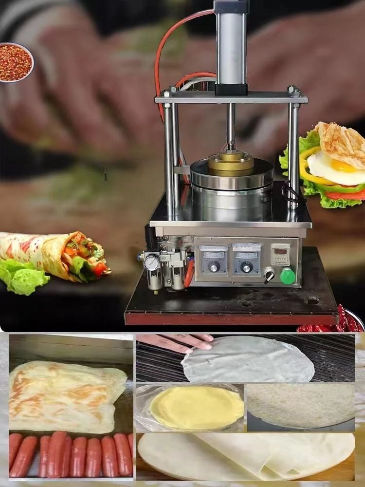 Stainless steel pizza dough pressing roll tortilla machine press