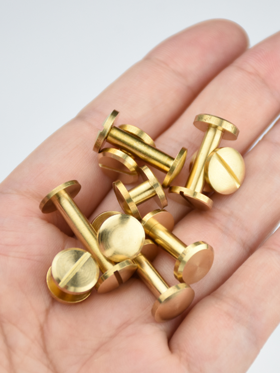 Sturdy Brass Handbag Feet Studs And Rivets Bottom Screw Back For Home Textile