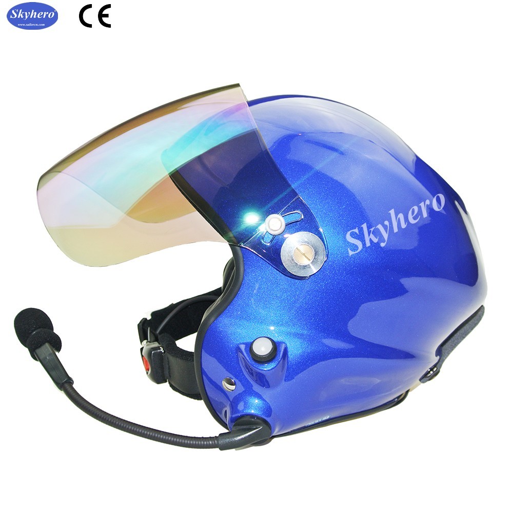 Powered paraglider helmet PPG helmet white Paramotor helmet 820g+/-50g EN966 certificated blue red black grey
