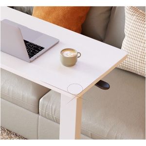 Adjustable Height Wooden Study Table for Kids in Custom White Rectangular Design