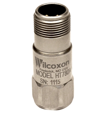 Durable Compact High Temperature Accelerometer 165°C Top Exit Type