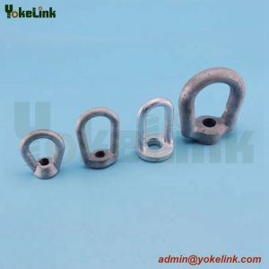 Galvanized pole line hardware forging oval eye nut for deadend hardware