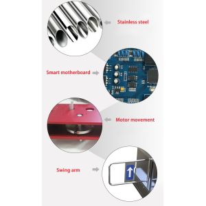 Automatic Pedestrian Entrance Access Control UT560-B Brushless Flap Turnstile