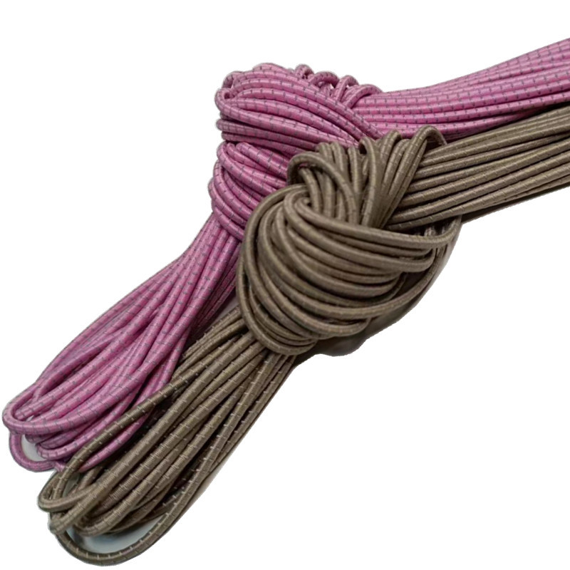  Garment Accessories Polyester Braided Elastic Bungee Cord with Reflective Dot Manufactures