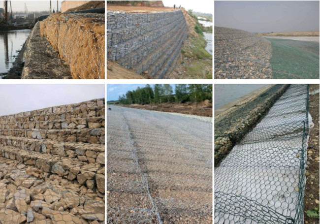 Q195 Galvanized Gabion Boxes Woven Galfan Wire Mesh Retaining Wall