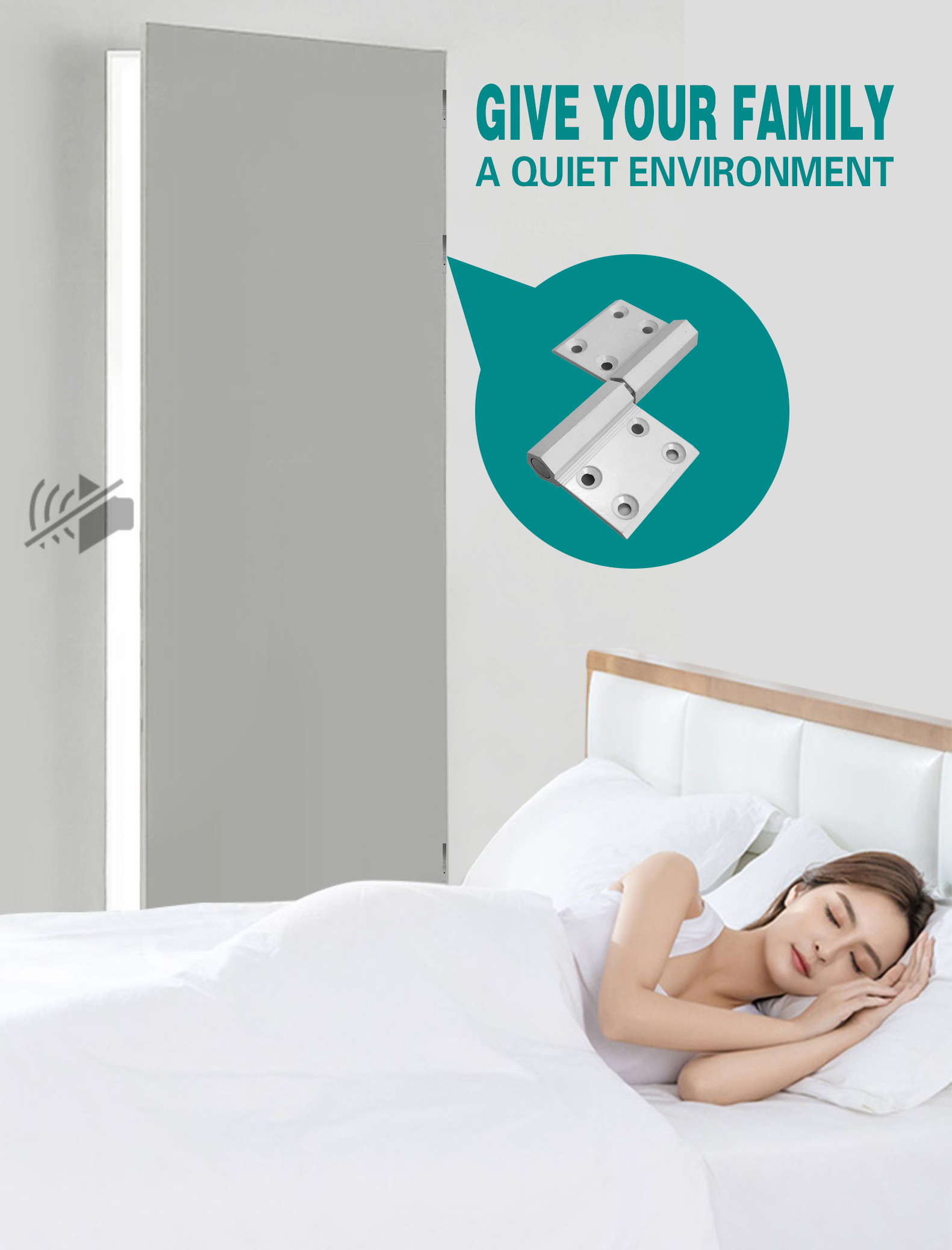 Door Heavy Duty Aluminium Hinge Four / Five Hole 10 Axes Left Opening Type