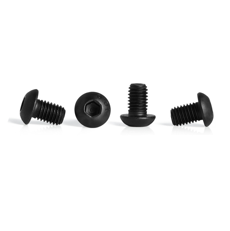 Carbon Steel DIN7380 M12 Black Oxide Button Socket Hexagon Bolt Grade 10.9 Metric Thread 20mm-100mm