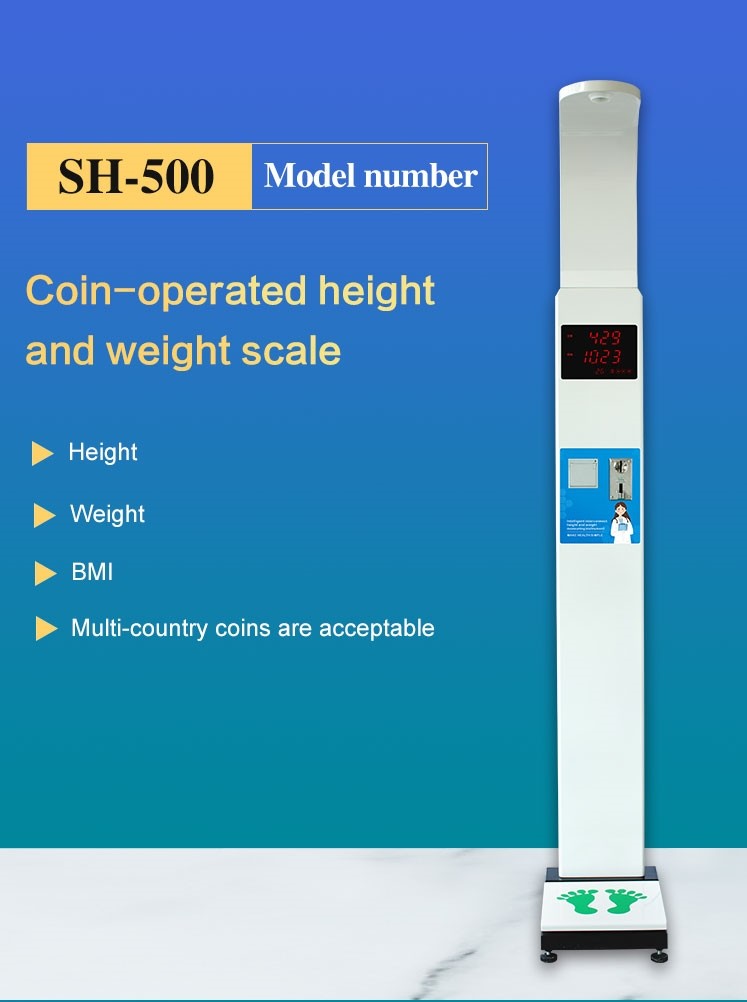 Led Display Ultrasonic Height And Weight Machine Measure BMI